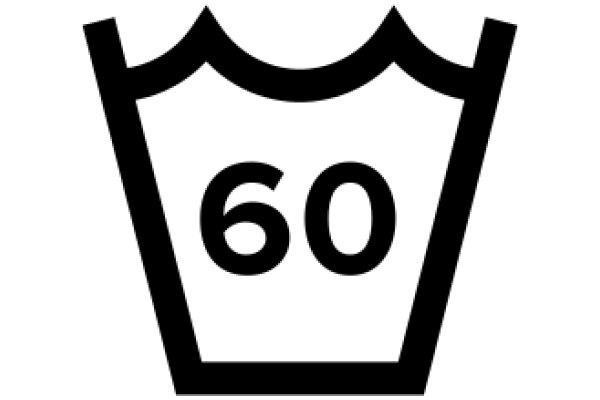 Simplistic Icon of a Number 60