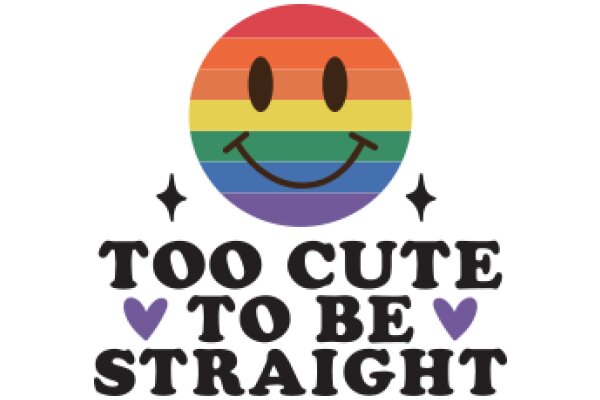 Too Cute to Be Straight: A Rainbow Heart Emoji