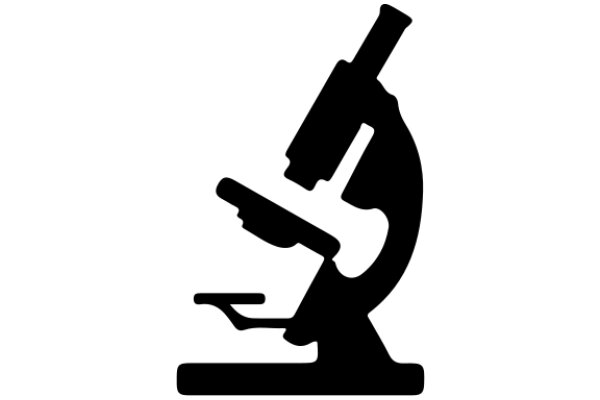 A Silhouette of a Microscope and a Pistol