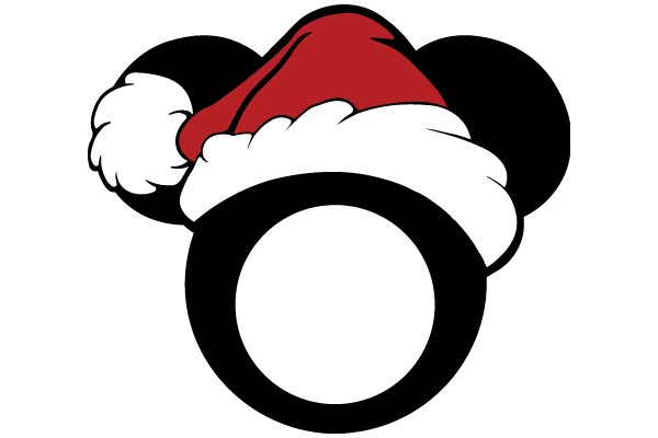 Festive Mickey Mouse Hat with Santa Claus Beard