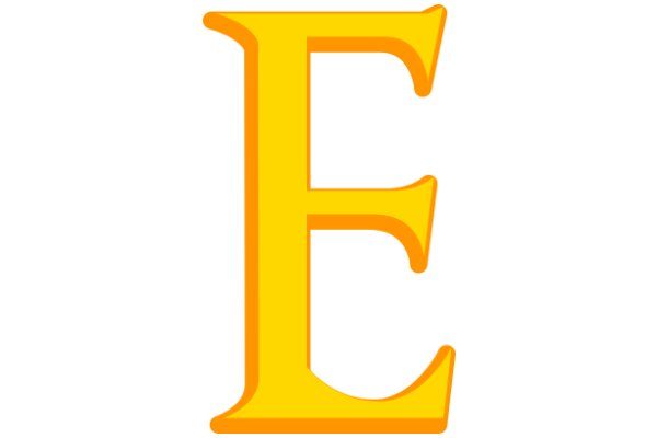 Vibrant Yellow Letter E