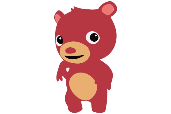 A Friendly Red Bear Emoji