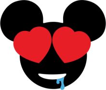 A Playful Emoji Representation of Mickey Mouse with a Heart