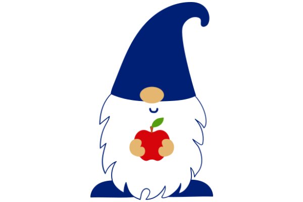 A Friendly Gnome with a Delightful Apple