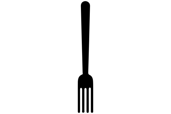 A Sleek and Modern Black Fork