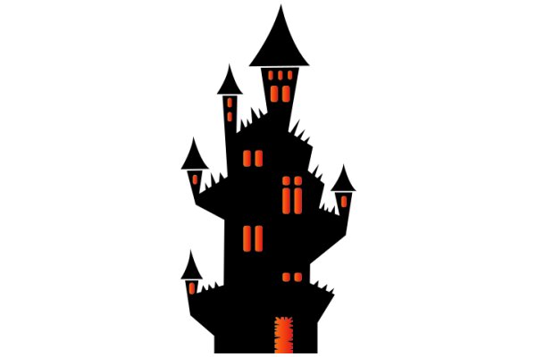 A Silhouette of a Castle with Orange Accents