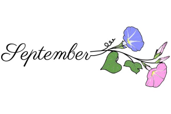 September's Flowery Embrace: A Delightful Illustration of the Month's Symbol