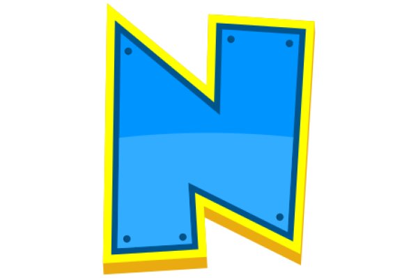 Vibrant 3D Letter N in a Stylized Design