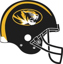 Pride of the Paw: A Black and Gold Football Helmet