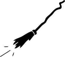 A Simple Illustration of a Broomstick and Sparks