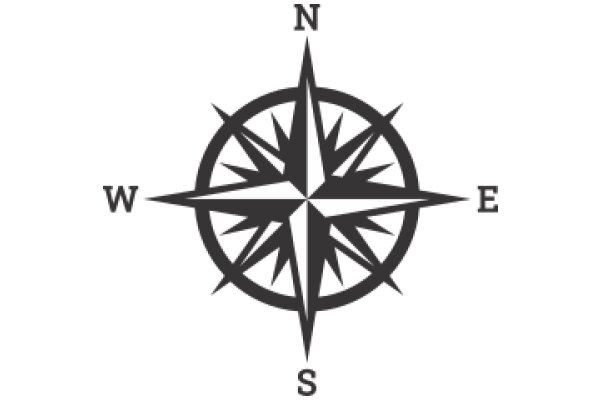 Compass Rose with Cardinal Directions