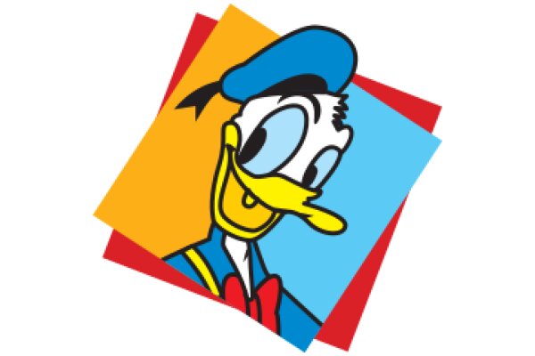 Vibrant Cartoon Character in a Square Frame