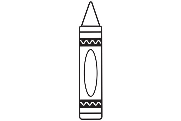 A Simple Line Drawing of a Pencil on a White Background