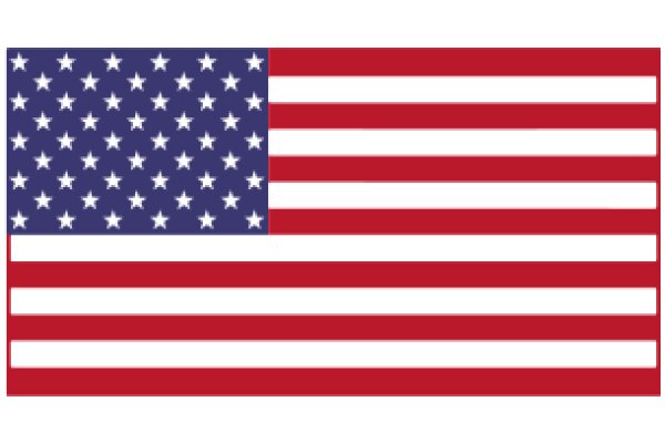 United States Flag with a Detailed Star Pattern