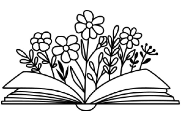 A Book with a Bouquet of Flowers on the Cover