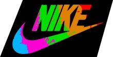 Vibrant Nike Logo in a Stylish Black and White Design