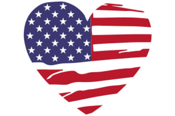 United States Flag Heart Design