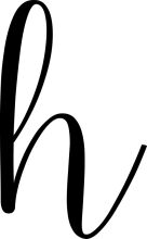 Stylized Letter 'H' with a Curve