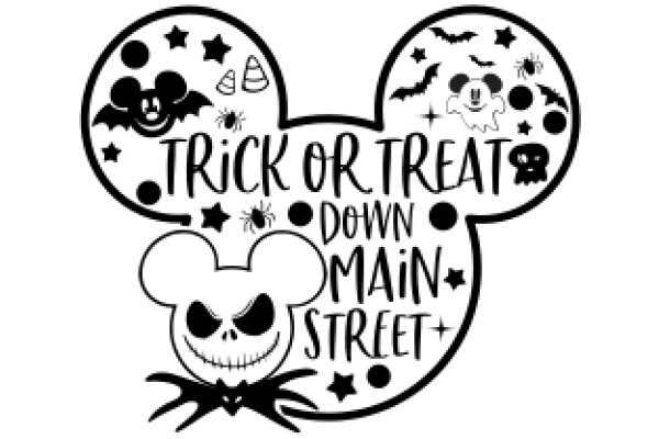 Halloween-themed Mickey Mouse Ears with a playful twist on a classic phrase.