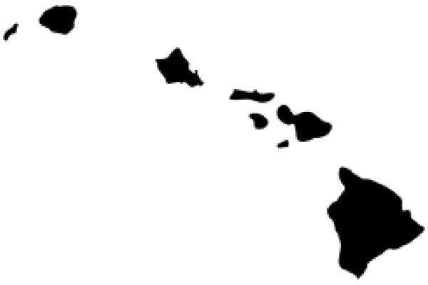 Silhouette of an Island with a Shark Fin