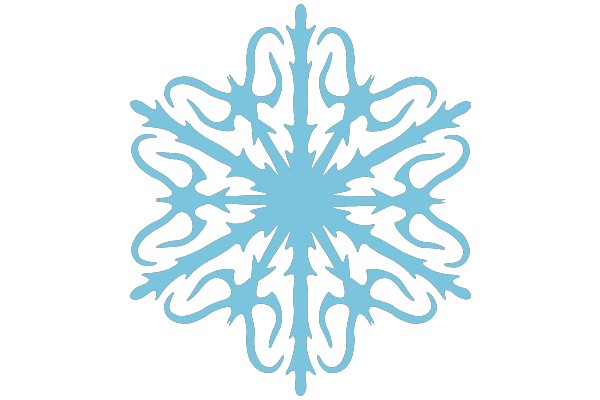 Stylized Blue Snowflake Design