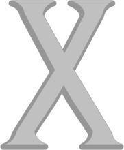 Simplistic Gray Letter 'X' on a White Background