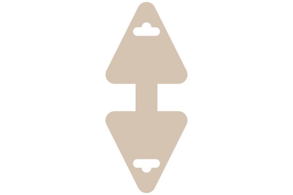 Simplistic Iconography: A Beige Arrow with a Circle on Top