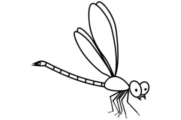 A Whimsical Illustration of a Dragonfly