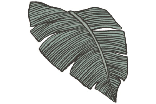 Stylized Illustration of a Leaf