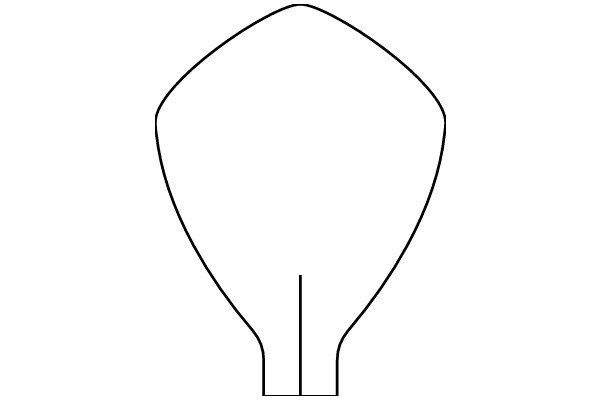 Simplified Line Drawing of a Light Bulb