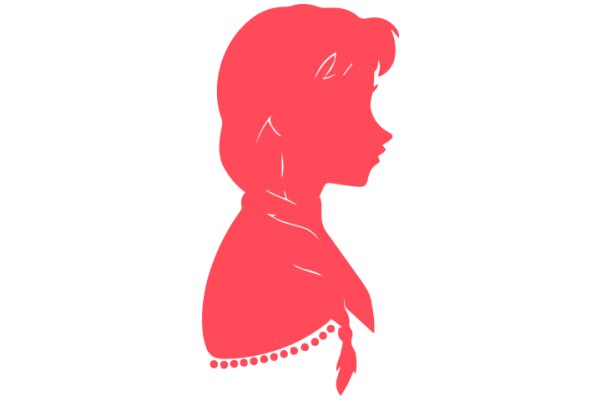 A Silhouette of a Person with a Pink Hue and a Feathered Detail