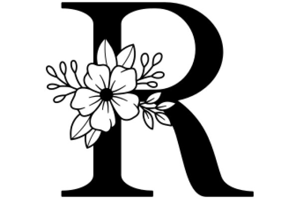 Monogram Logo with Floral Accent