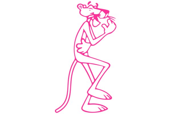 A Pink Cartoon Character with a Whimsical Design