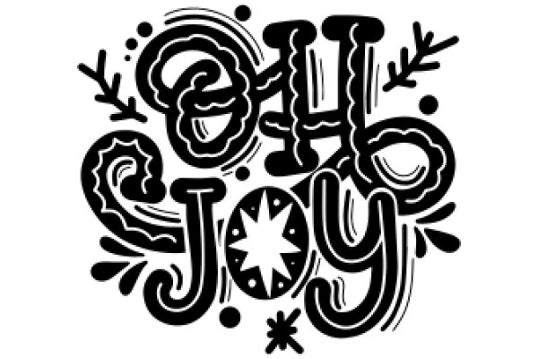 Stylized Artwork with the Word 'JOY' and a Star