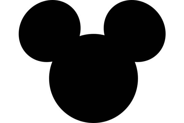 Simplistic Mickey Mouse Ear Silhouette