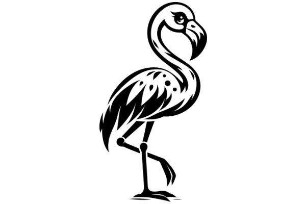 Stylized Flamingo Illustration