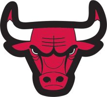 Stylized Bull Logo in Red and Black