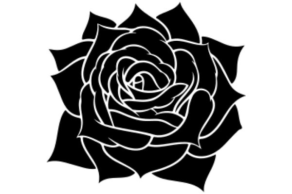 Elegant Black Rose Logo