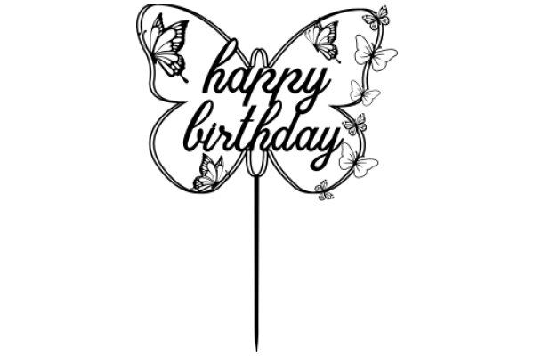 Happy Birthday: A Butterfly-Themed Greeting Card