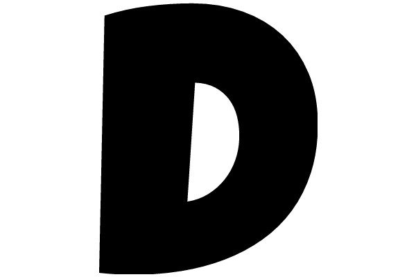 Simplicity in Design: A Black Letter 'D'