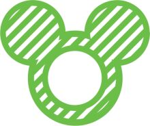 Vibrant Green Mickey Mouse Ear Logo