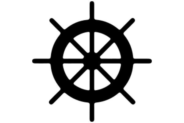 Simplistic Logo of a Ship's Wheel