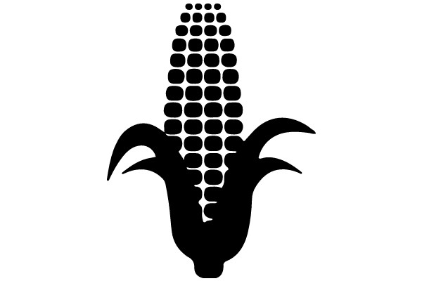 A Silhouette of a Corn Cob