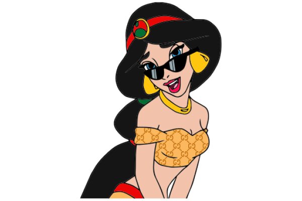 Stylish Disney Princess with Sunglasses and a Gorgeous Outfit