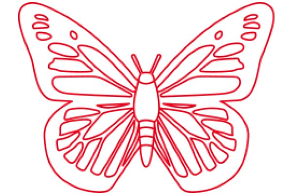 Vivid Red Butterfly Design