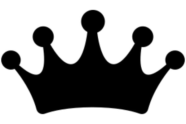 Elegant Black Crown Icon