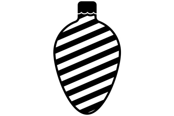 Striped Bottle Icon: A Simple and Elegant Design