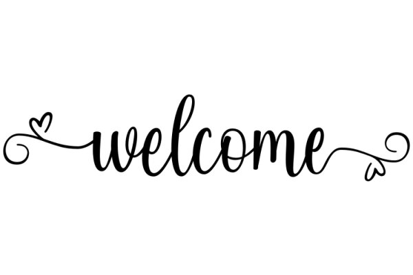 Welcome Sign with Heart Design