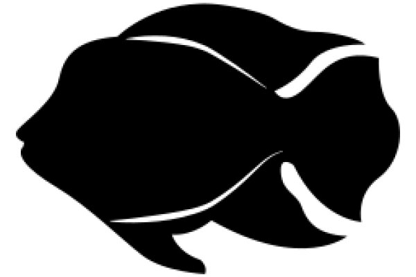 Stylized Black Fish Silhouette