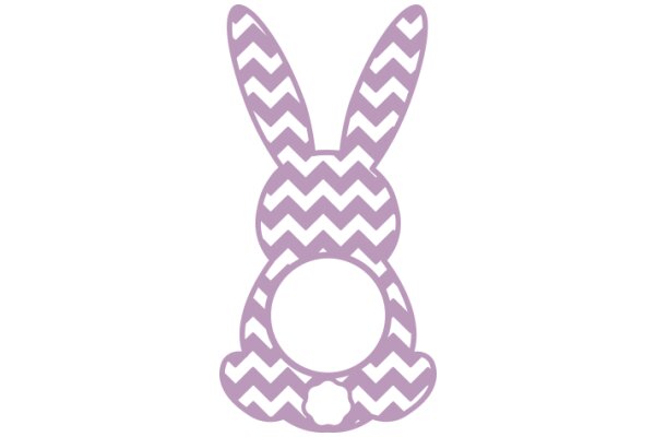 Stylish Purple Bunny Ear Decoration with Chevron Pattern